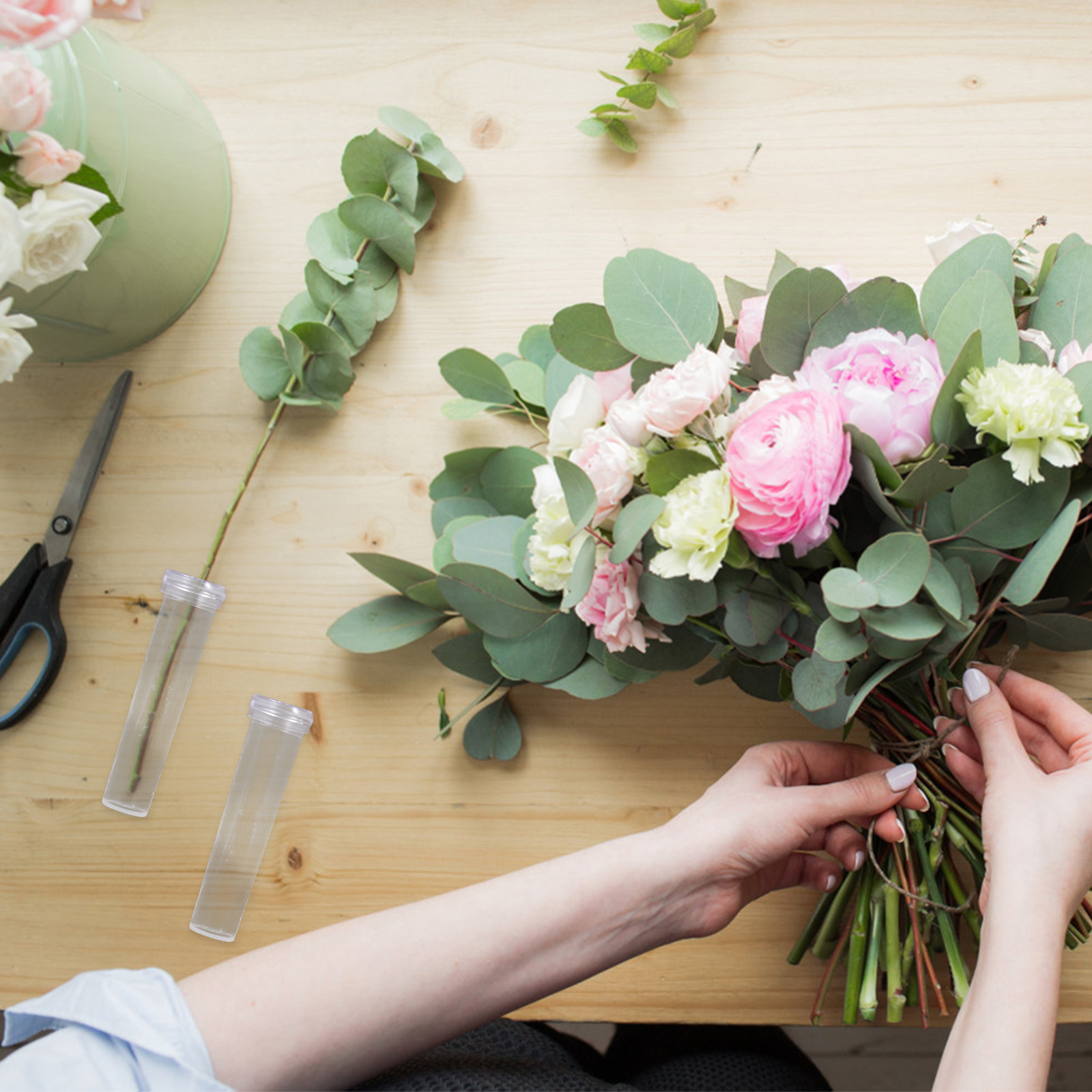 Longs Florist Supply - 100 Adet Plastik Çiçek Su Tüpü