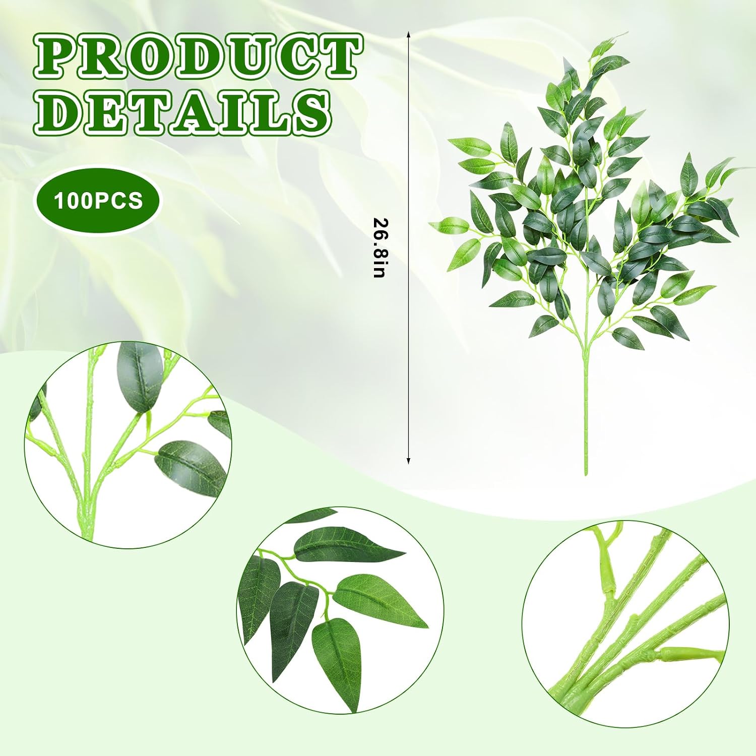 100 Adet Yapay İtalyan Ruscus  - Ruscus Stem Faux incelemesi ve fiyatı