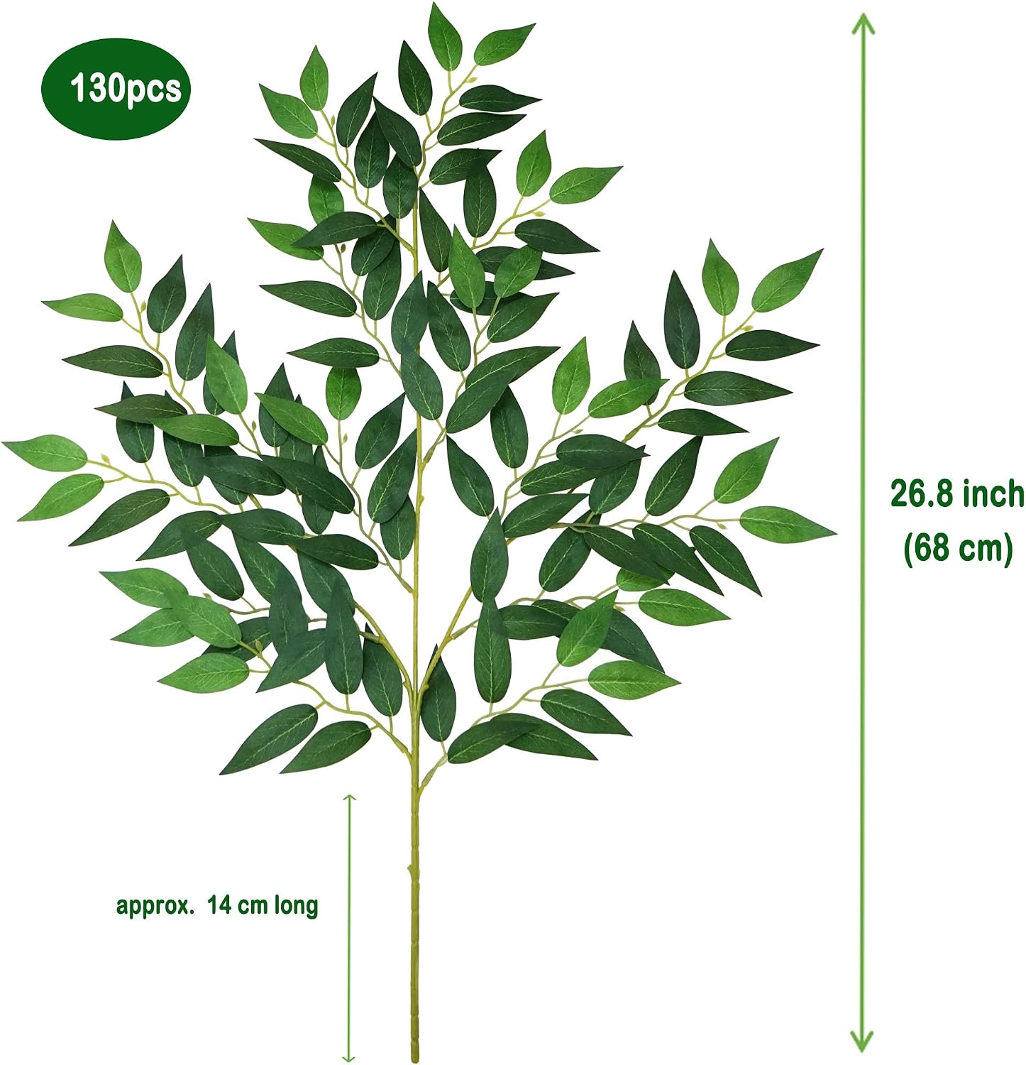 130 Adet 68CM Yapay İtalyan Ru - Ruscus Stem Faux incelemesi ve fiyatı